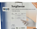 SurgiSense - Guanti Chirurgici il Lattice Sterile senza polvere ( 50 paia ) Tg. 7 - ( ref. MTPC70 ) M+D