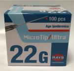 Aghi Ipodermici Microtip/Ultra 22 G ( Grigio ) - ( 1.000 pezzi ) - Rays