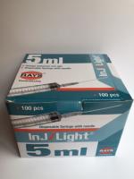 Siringhe INJ/LIGHT 5,0 ml. - Ago 22 G - ( 800 pezzi ) - Rays