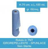 Rotolo in TNT idrorepellente Spunlace ( h. 75 cm. x l. 100 mt. ) NON STERILE