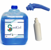 Gel per Ultrasuoni per Ecografia - Sacca da 5 Litri + Flacone con beccuccio dosatore -SANIFARMA