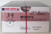 Suture Chirurgiche MONOFIL ( EP 3 ) 2/0 AGO TRIANGOLARE 3/8 - 24,3 mm ( cod. FU534FAP ) - ASSUT EUROPE