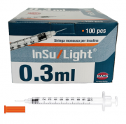 Siringhe Insu/Light® 0,3 ml.per insulina con spazio nullo e ago termosaldato 30G - RAYS