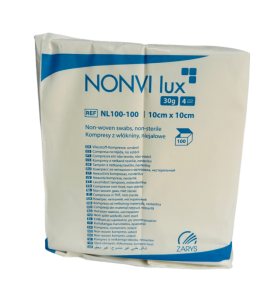 Compresse Piegate " NONVI Lux " in TNT non sterili cm 10x10 a 4 strati ( conf. da 100 pezzi ) - ZARYS