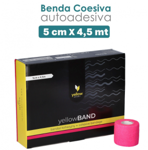 Bende Elastiche Coesive Autoaderenti Colorate yellowBAND " Fucsia " - 12 pz. ( cm. 5 x mt. 4,5 )