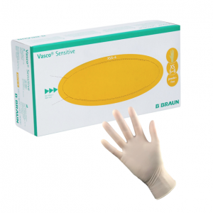 Guanti in Lattice Senza Polvere " VASCO SENSITIVE " ( 1.000 pezzi ) - TAGLIA XS - B BRAUN