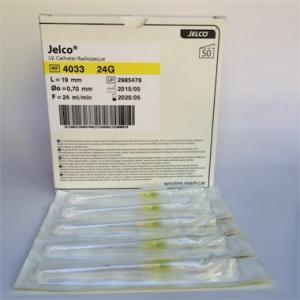 Aghi Cannula Jelco senza alette 24G x 19 mm. GIALLO ( 100 Pz )