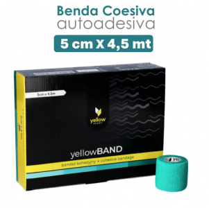 Bende Elastiche Coesive Autoaderenti Colorate yellowBAND " Verde " - 12 pz. ( cm. 5 x mt. 4,5 )