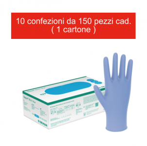 Guanti in NITRILE " VASCO NITRIL SKY-BLUE " - Taglia S ( 10 conf. da 150 pezzi cad. ) - B BRAUN