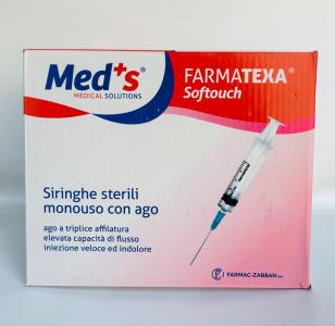 Siringhe con ago 20 ml. Luer Centrale - Ago 21G - MED'S - FARMAC-ZABBAN