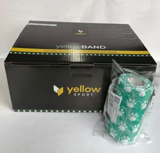 Bende Elastiche Coesive Autoaderenti Colorate yellowBAND " Zampette Verdi" - 12 pz. ( cm. 10 x mt. 4,5 )