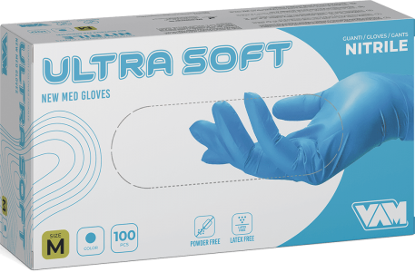 Guanti in NITRILE " ULTRASOFT " New Med Gloves ( 100 pezzi ) - Taglia M