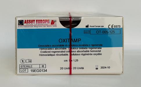 EMOSTATICO " OXITAMP " cm. 5 X 1,25 - ( conf. da n. 20 pezzi ) - ASSUT EUROPE